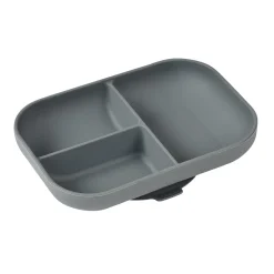 BÉABA Assiette compartimentée silicone Gris minéral< Couverts Vaisselle Et Bavoirs