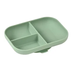 BÉABA Assiette compartimentée silicone Vert sauge< Couverts Vaisselle Et Bavoirs