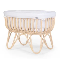 BÉABA Berceau en rotin couverture rectangulaire jersery blanc cassé< Accessoires De Lit|Berceaux Et Couffins