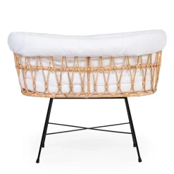BÉABA Berceau en rotin pieds en métal + housse blanc cassé< Berceaux Et Couffins