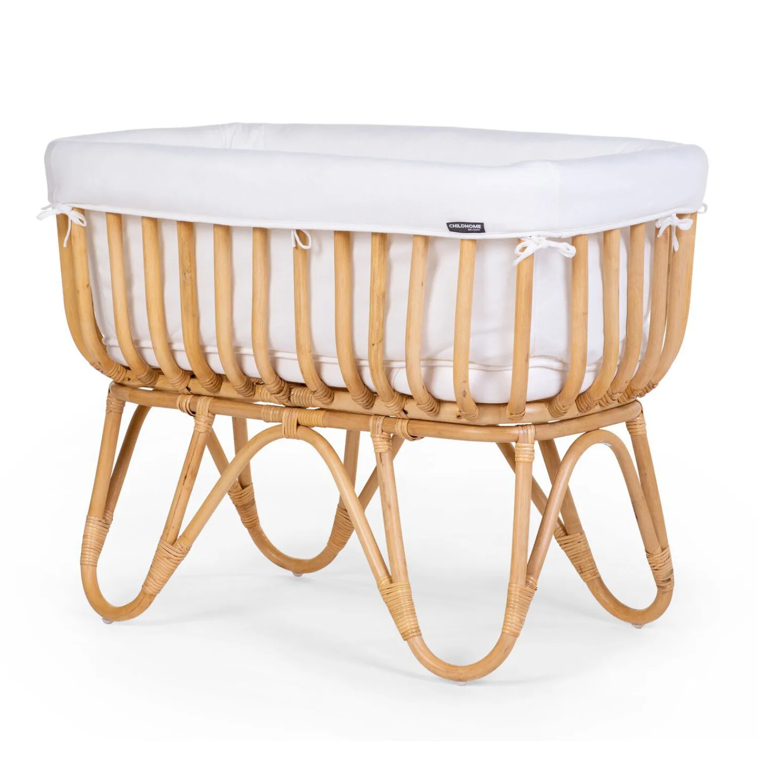 BÉABA Berceau en rotin rectangulaire + couvercle blanc cassé< Berceaux Et Couffins