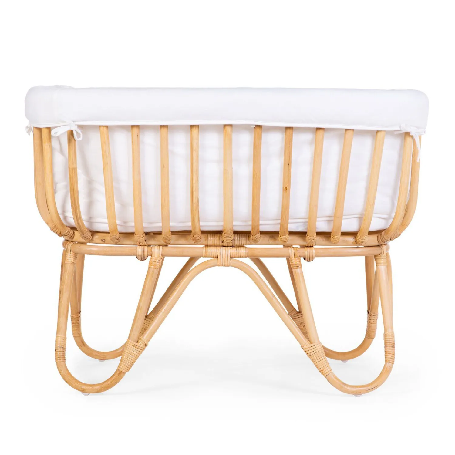 BÉABA Berceau en rotin rectangulaire + couvercle blanc cassé< Berceaux Et Couffins