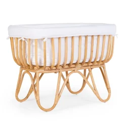 BÉABA Berceau en rotin rectangulaire + couvercle blanc cassé< Berceaux Et Couffins