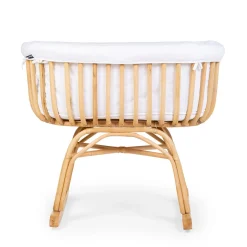 BÉABA Berceau Rotin - 90x70x71 Cm + Habillage Jersey Ecru - Matela< Berceaux Et Couffins