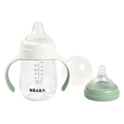 BÉABA Biberon d'apprentissage 2 en 1 - 210ml Vert sauge< Biberons Et Accessoires