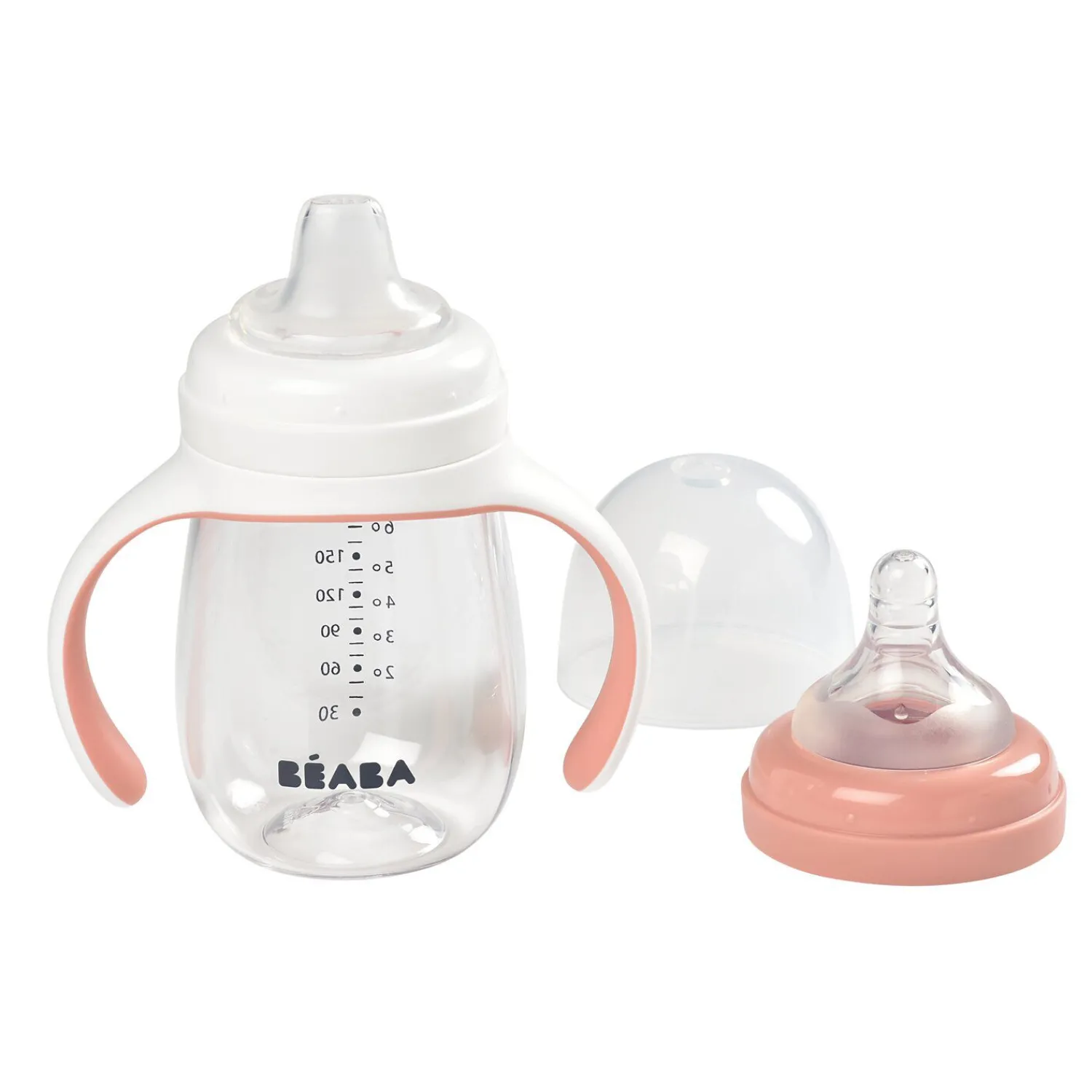BÉABA Biberon d'apprentissage 2 en 1 - 210ml Vieux rose< Biberons Et Accessoires