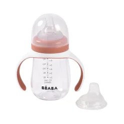 BÉABA Biberon d'apprentissage 2 en 1 - 210ml Terracotta< Biberons Et Accessoires