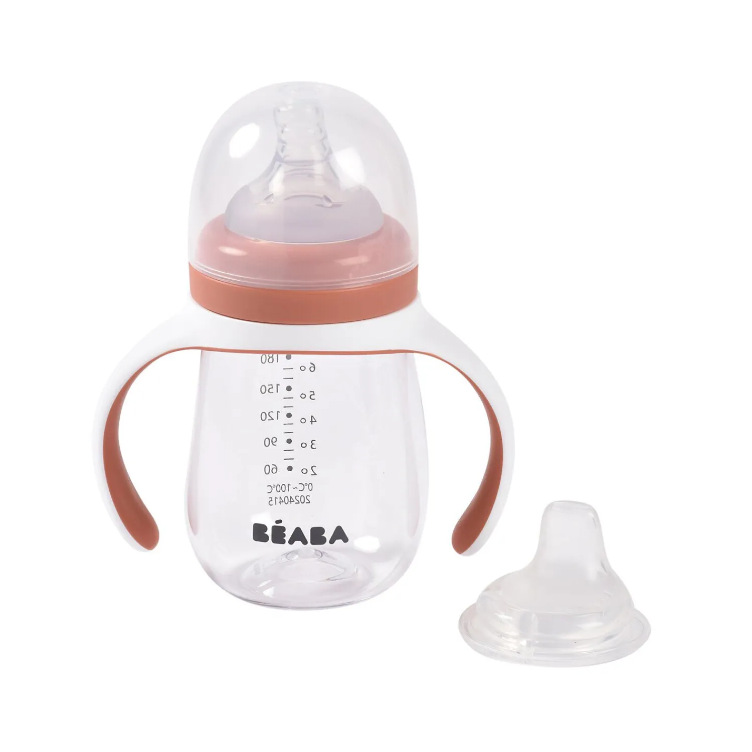 BÉABA Biberon d'apprentissage 2 en 1 - 210ml Terracotta< Biberons Et Accessoires