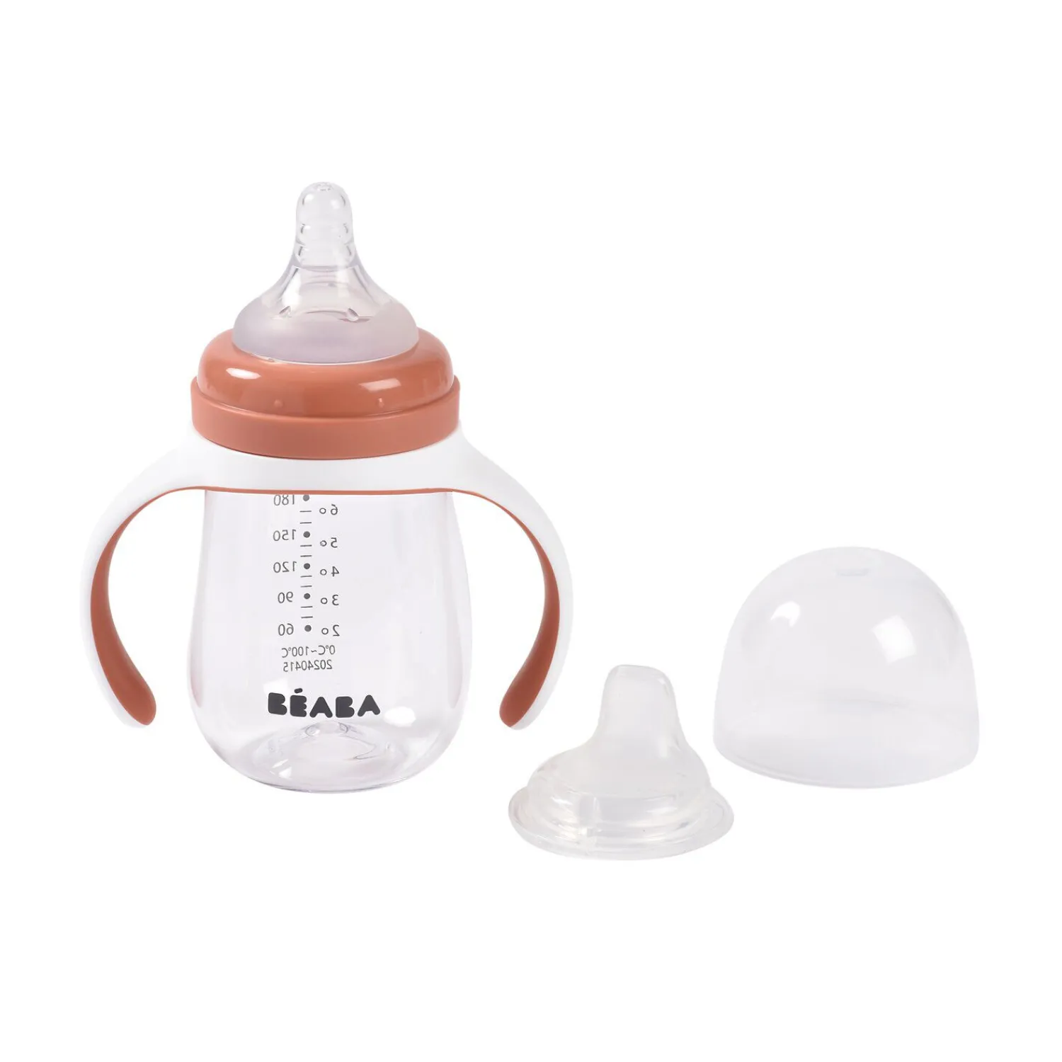 BÉABA Biberon d'apprentissage 2 en 1 - 210ml Terracotta< Biberons Et Accessoires