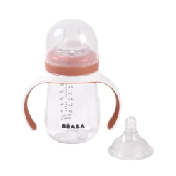 BÉABA Biberon d'apprentissage 2 en 1 - 210ml Terracotta< Biberons Et Accessoires