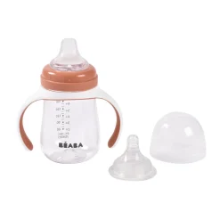 BÉABA Biberon d'apprentissage 2 en 1 - 210ml Terracotta< Biberons Et Accessoires