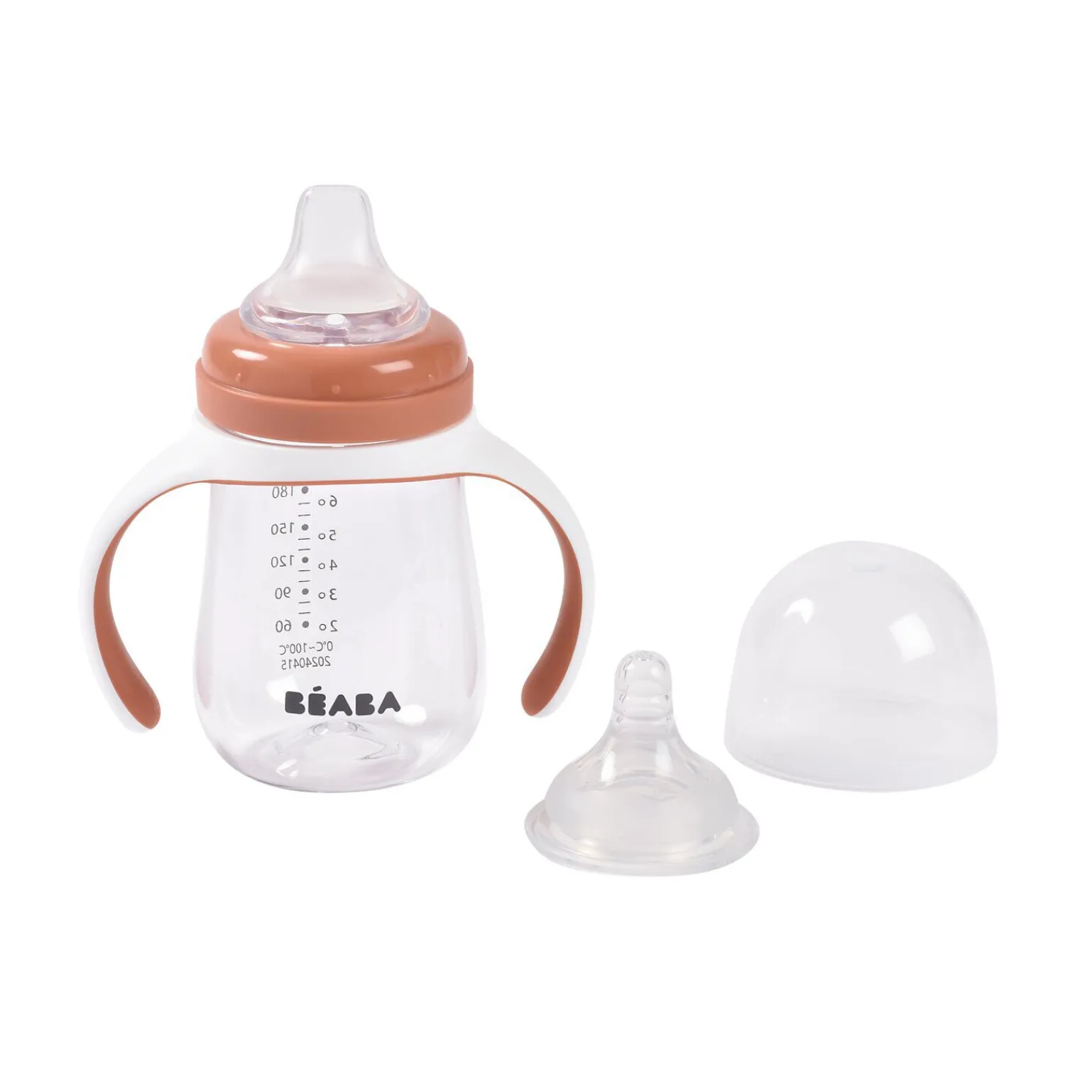 BÉABA Biberon d'apprentissage 2 en 1 - 210ml Terracotta< Biberons Et Accessoires