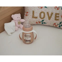 BÉABA Biberon d'apprentissage en verre 2 en 1 - 210ml Vieux rose< Biberons Et Accessoires