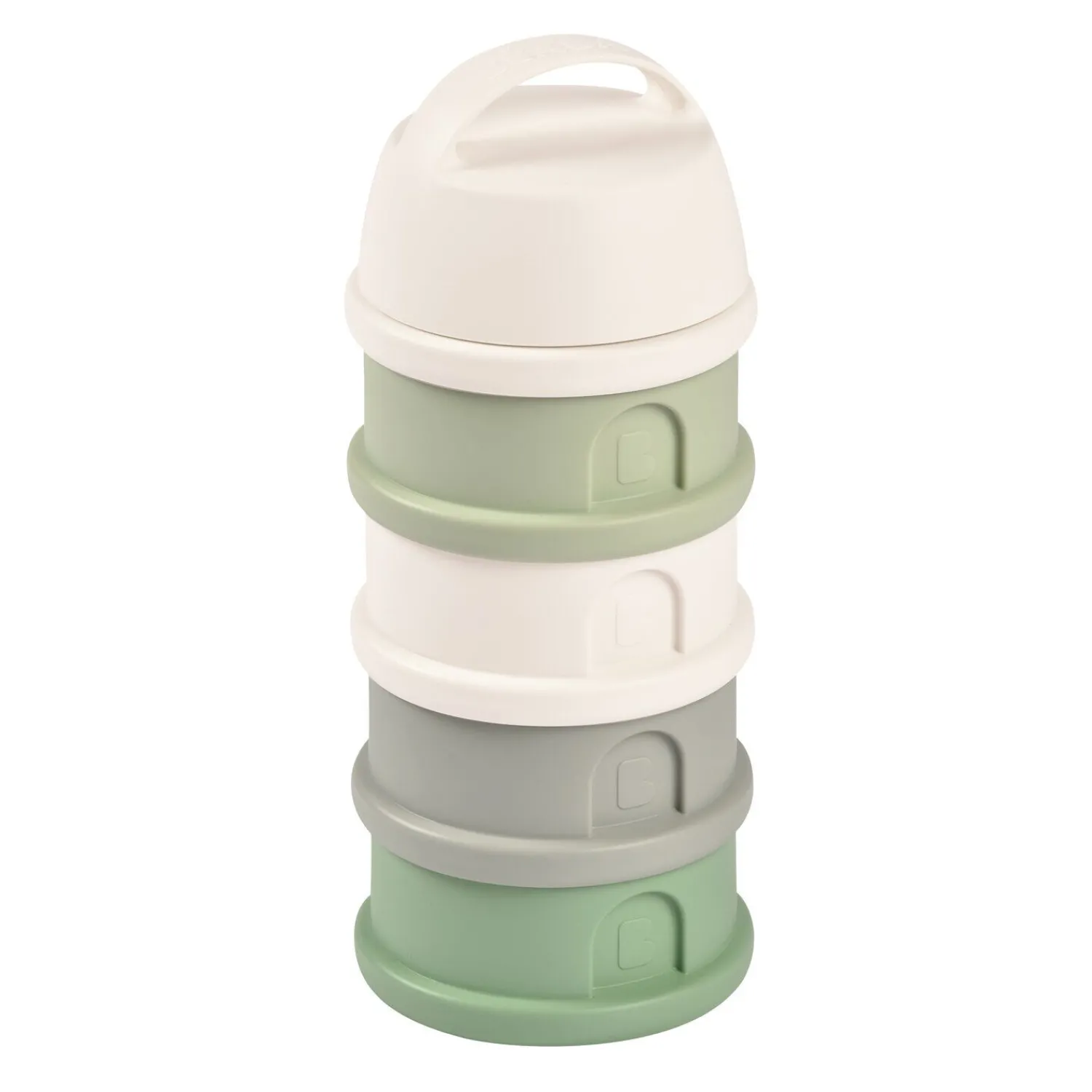 BÉABA Boîte doseuse de lait 4 compartiments empilables Vert sauge< Doseurs De Lait|Biberons Et Accessoires