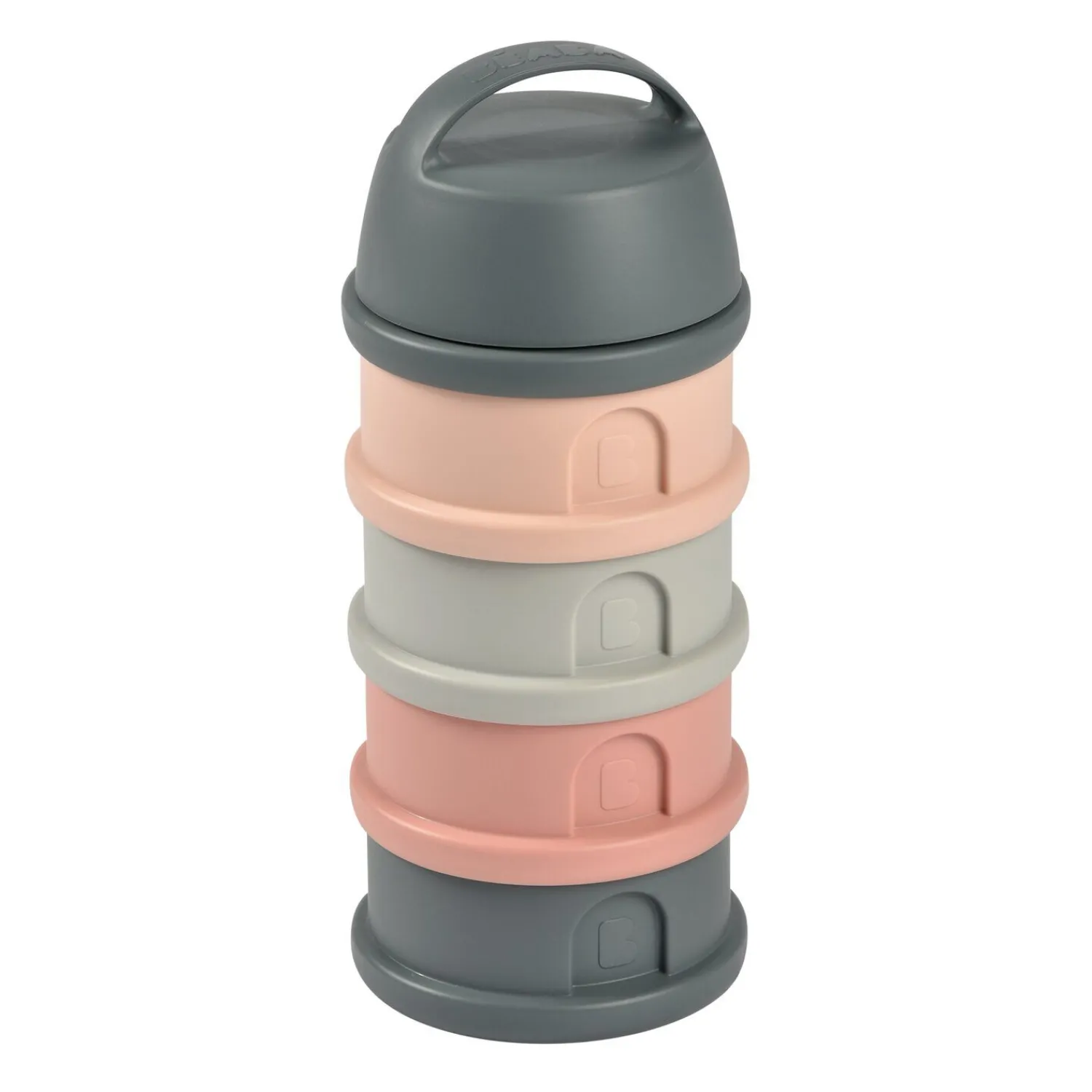 BÉABA Boîte doseuse de lait 4 compartiments empilables Gris/Rose< Doseurs De Lait|Biberons Et Accessoires