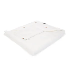 BÉABA Cape De Bain + Gant - 80x80 Cm - Jersey - Hearts< Capes De Bain