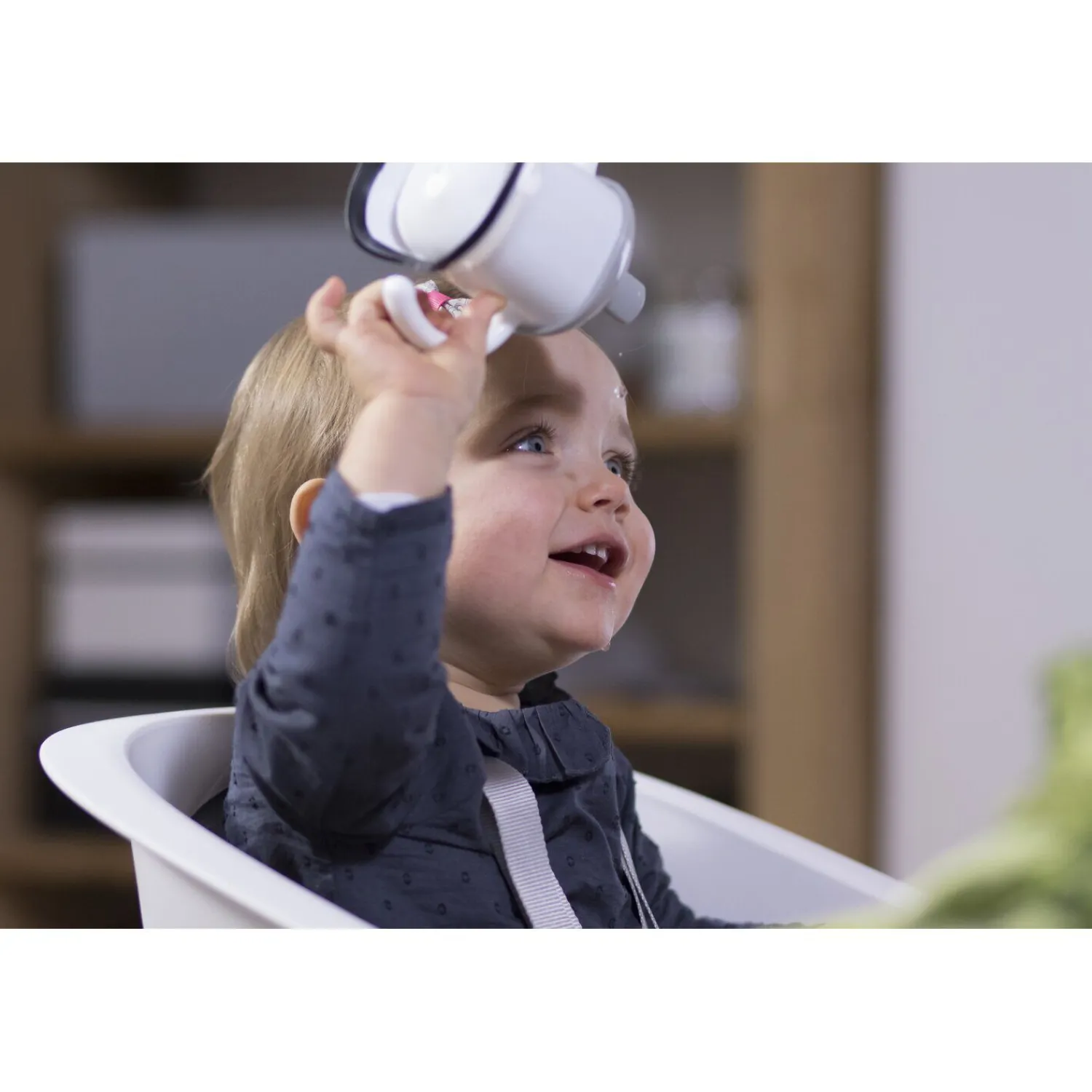 BÉABA Chaise haute évolutive Up and Down® Blanc/Gris< Chaises Évolutives