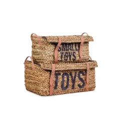 BÉABA Coffre à jouets en rotin Anthracite 2pcs< Paniers De Rangement