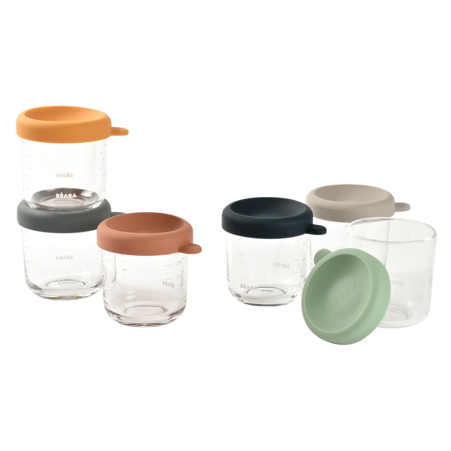 BÉABA Coffret 6 portions verre 250ml Sunrise< Pots De Conservation|Pots De Conservation
