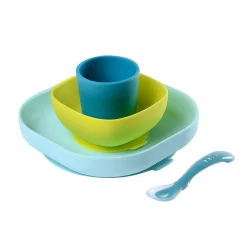 BÉABA Coffret repas silicone Bleu< Couverts Vaisselle Et Bavoirs