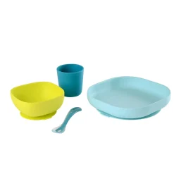 BÉABA Coffret repas silicone Bleu< Couverts Vaisselle Et Bavoirs