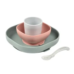 BÉABA Coffret repas silicone Eucalyptus< Couverts Vaisselle Et Bavoirs