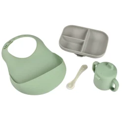 BÉABA Coffret repas silicone Les essentiels Gris/Vert sauge< Goûter Sain|Couverts Vaisselle Et Bavoirs