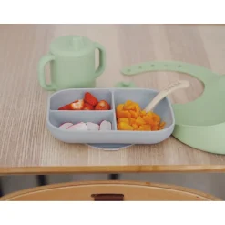 BÉABA Coffret repas silicone Les essentiels Gris/Vert sauge< Goûter Sain|Couverts Vaisselle Et Bavoirs