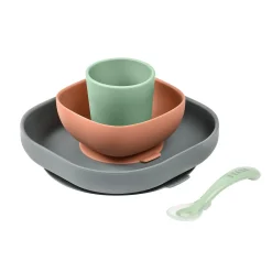 BÉABA Coffret repas silicone Minéral< Couverts Vaisselle Et Bavoirs