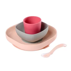 BÉABA Coffret repas silicone Rose< Couverts Vaisselle Et Bavoirs