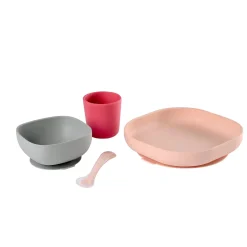 BÉABA Coffret repas silicone Rose< Couverts Vaisselle Et Bavoirs