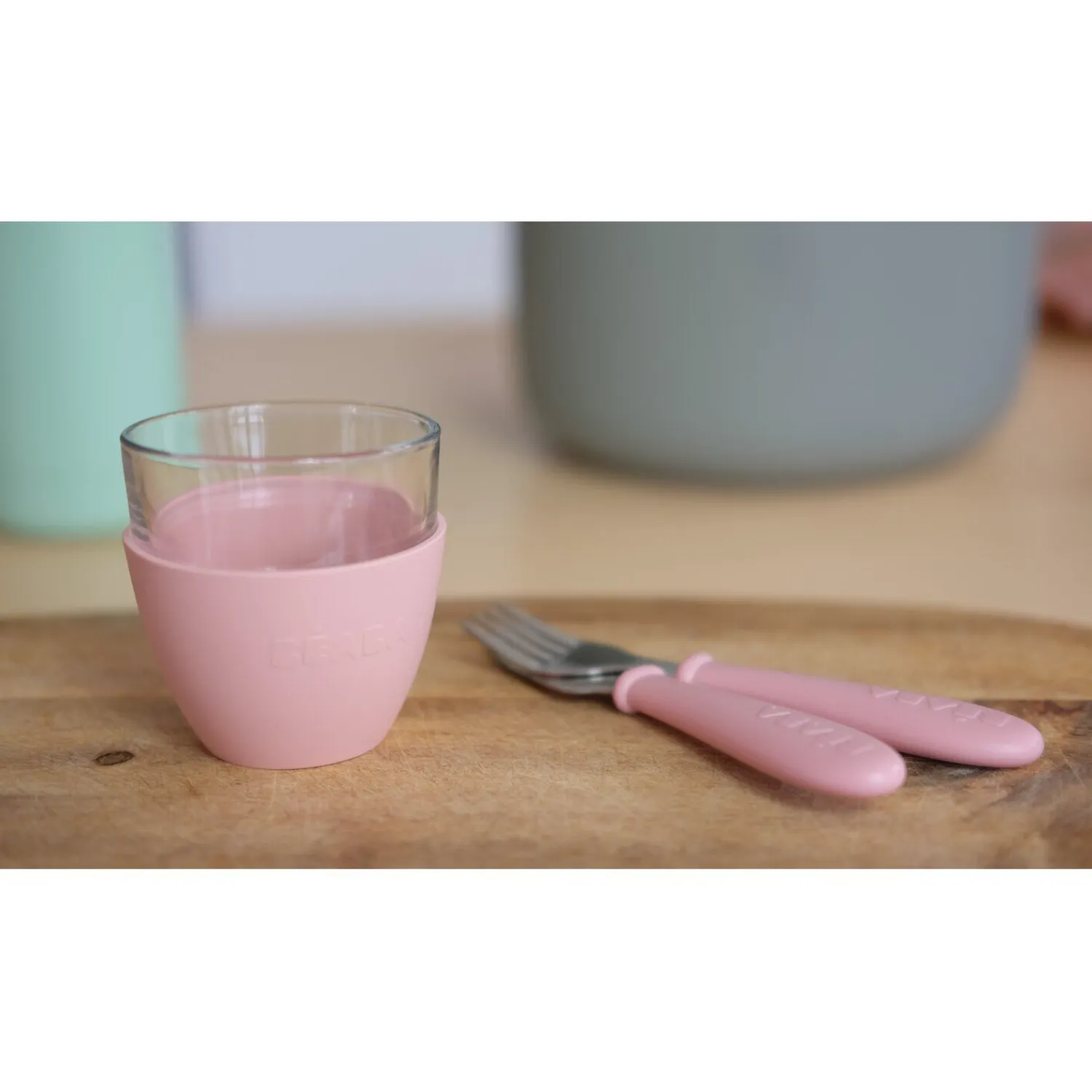 BÉABA Coffret repas verre Eucalyptus/Rose< Couverts Vaisselle Et Bavoirs