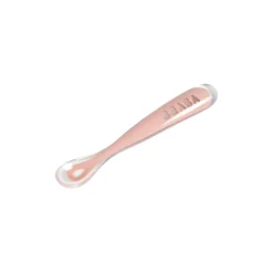BÉABA Cuillère 1er âge silicone Vieux rose< Couverts Vaisselle Et Bavoirs