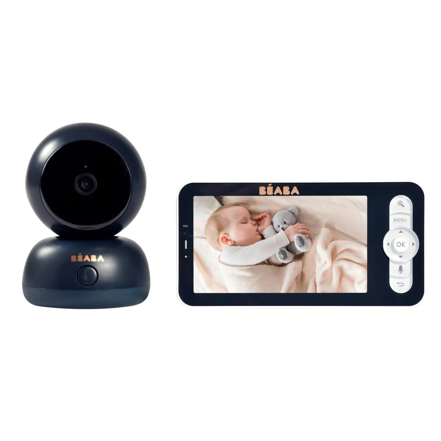 BÉABA Ecoute bébé vidéo Zen Premium 2 Night Blue< Babyphone, Écoute-bébé