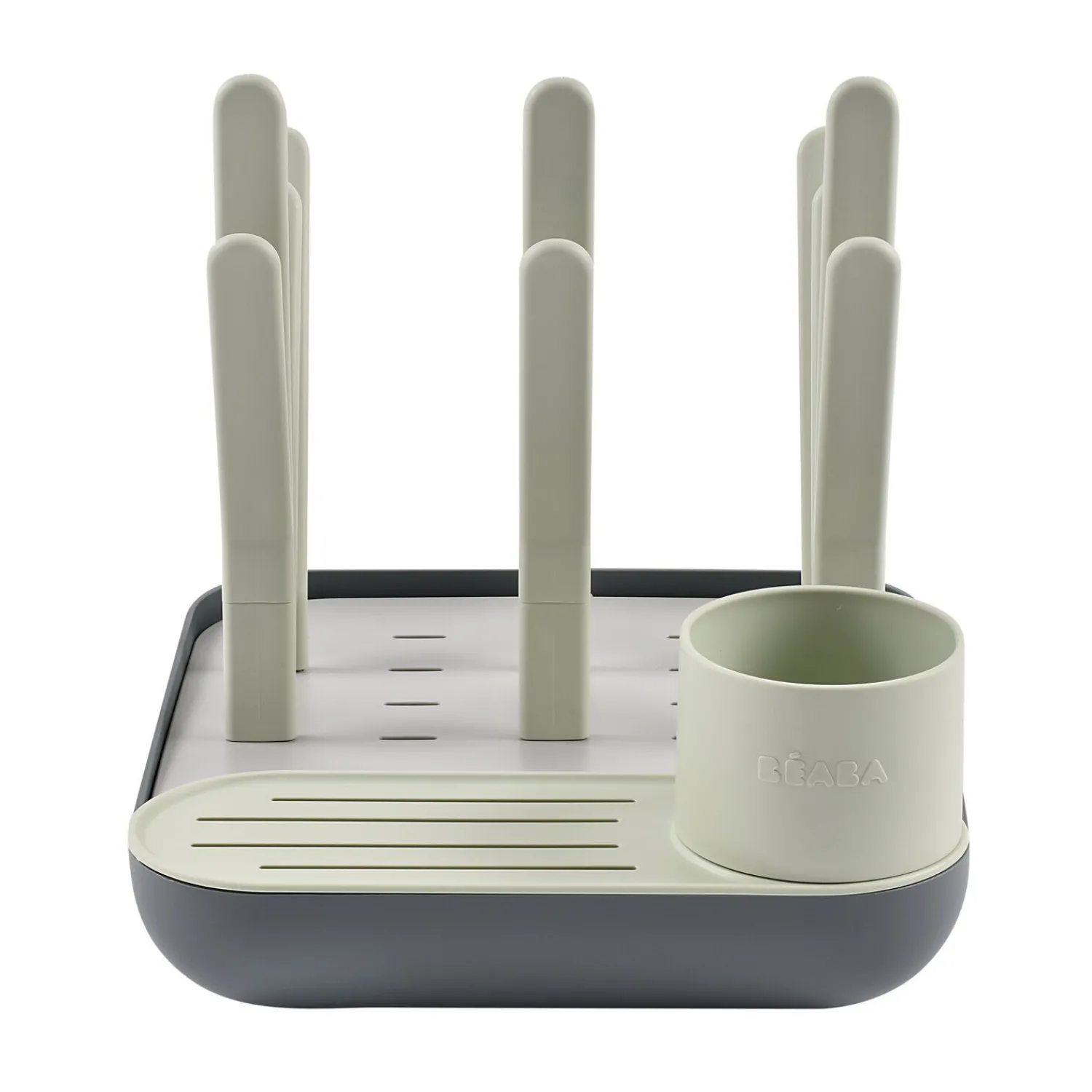 BÉABA Egoutte-biberons Forêt Vert de gris/ Gris Minéral< Arbre À Biberons