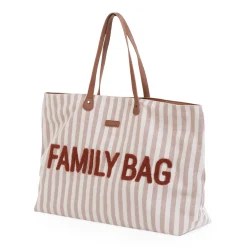 BÉABA Family Bag Sac à Langer - Rayures - Nude/Terracotta< Sacs De Voyage|Sacs À Langer