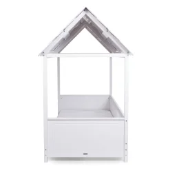 BÉABA Lit Cabane Avec Toit - 90x200 Cm - Bois - Blanc< Lits Tipi Et Cabanes