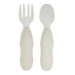 BÉABA Lot 2 pré-couverts d'apprentissage Inox Gris velours< Couverts Vaisselle Et Bavoirs