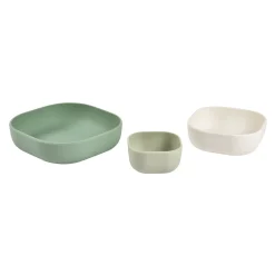 BÉABA Lot de 3 bols silicone gigogne Vert sauge< Goûter Sain|Couverts Vaisselle Et Bavoirs