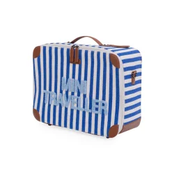 BÉABA Mini Traveller Kids Suitcase - Rayures - Bleu Electrique /Bl<Enfant Sacs À Dos Enfant|Sacs De Voyage
