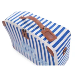 BÉABA Mini Traveller Kids Suitcase - Rayures - Bleu Electrique /Bl<Enfant Sacs À Dos Enfant|Sacs De Voyage