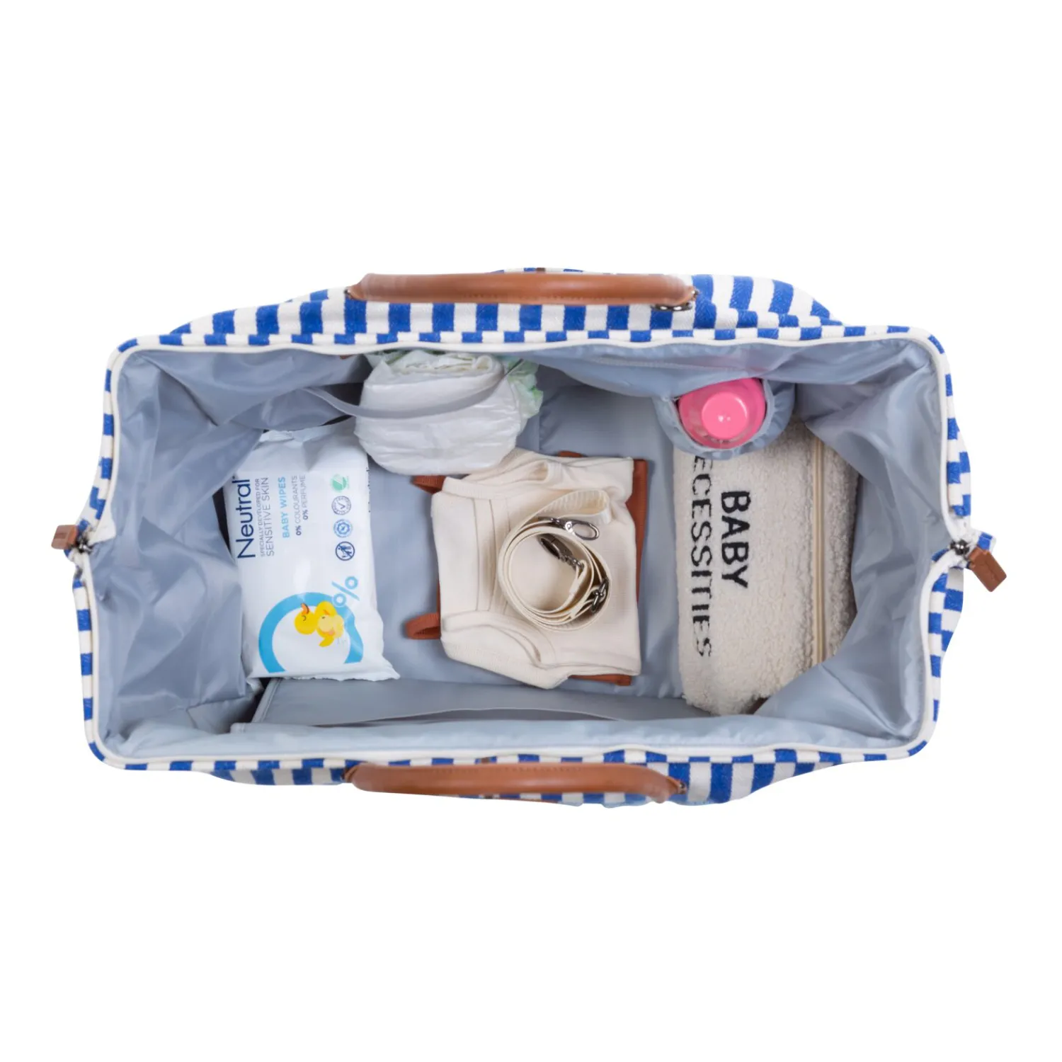 BÉABA Mommy Bag ® Sac à Langer - Rayures - Bleu Electrique /Bleu< Sacs De Voyage|Sacs À Langer