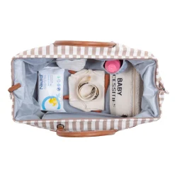 BÉABA Mommy Bag ® Sac à Langer - Rayures - Nude/Terracotta< Sacs De Voyage|Sacs À Langer