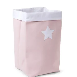 BÉABA Panier De Rangement - 32x32x60 Cm - Toile - Rose Tendre Blan< Paniers De Rangement