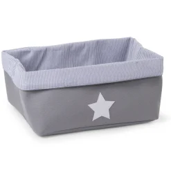 BÉABA Panier De Rangement - 40x30x20 Cm - Toile - Gris Rayures< Paniers De Rangement
