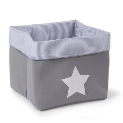 BÉABA Panier De Rangement - 32x32x29 Cm - Toile - Gris Rayures< Paniers De Rangement