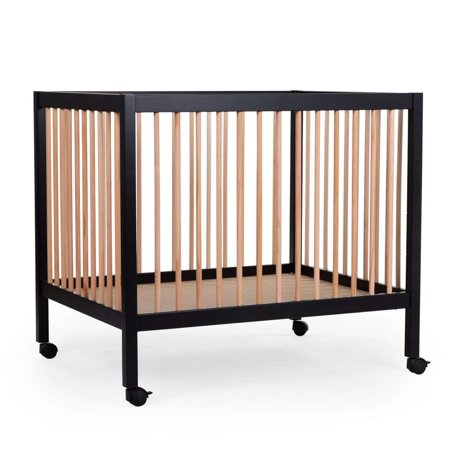 BÉABA Parc 97 + Roues - 95x75 Cm - Bois - / Naturel< Parcs Bébé Et Accessoires