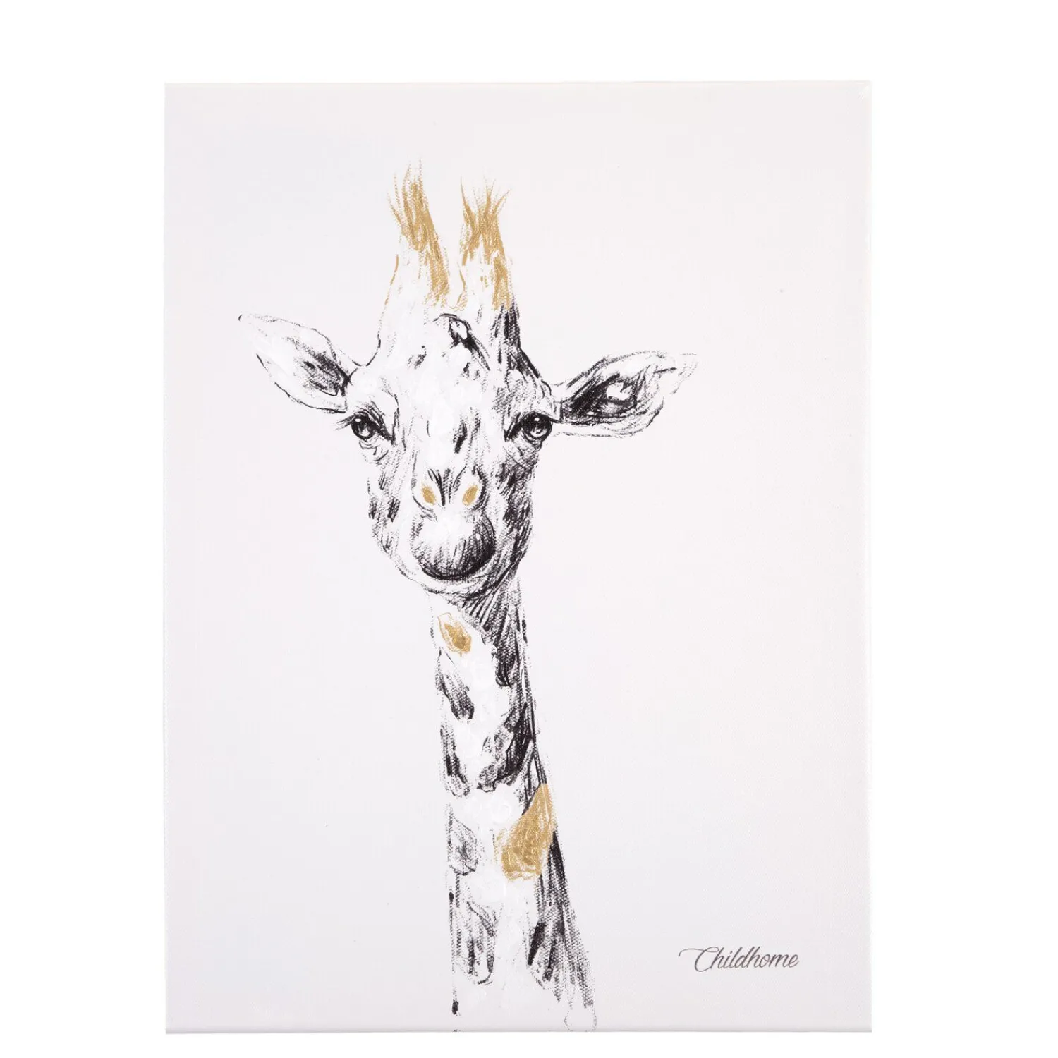 BÉABA Peinture - Girafe + Or - 30x40 Cm< Décoration Murale