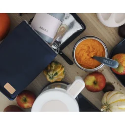 BÉABA Pochette repas isotherme Bleu foncé< Sacs Isotherme Bébé|Goûter Sain