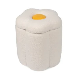BÉABA Pouf + Coffre à jouets Fleur blanc cassé< Jouets
